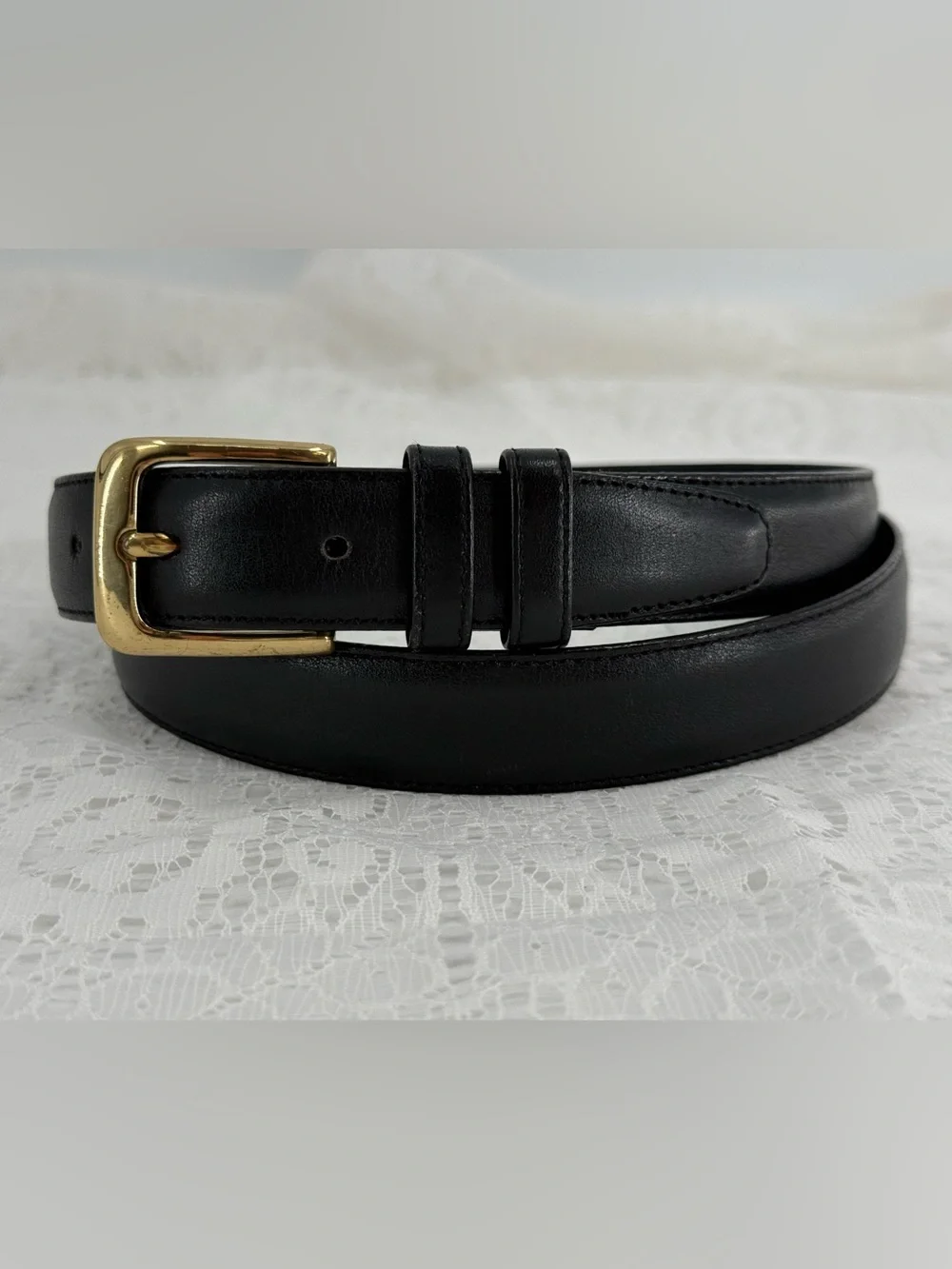 Leegin Club International Vintage Men’s Black Leather Belt 36